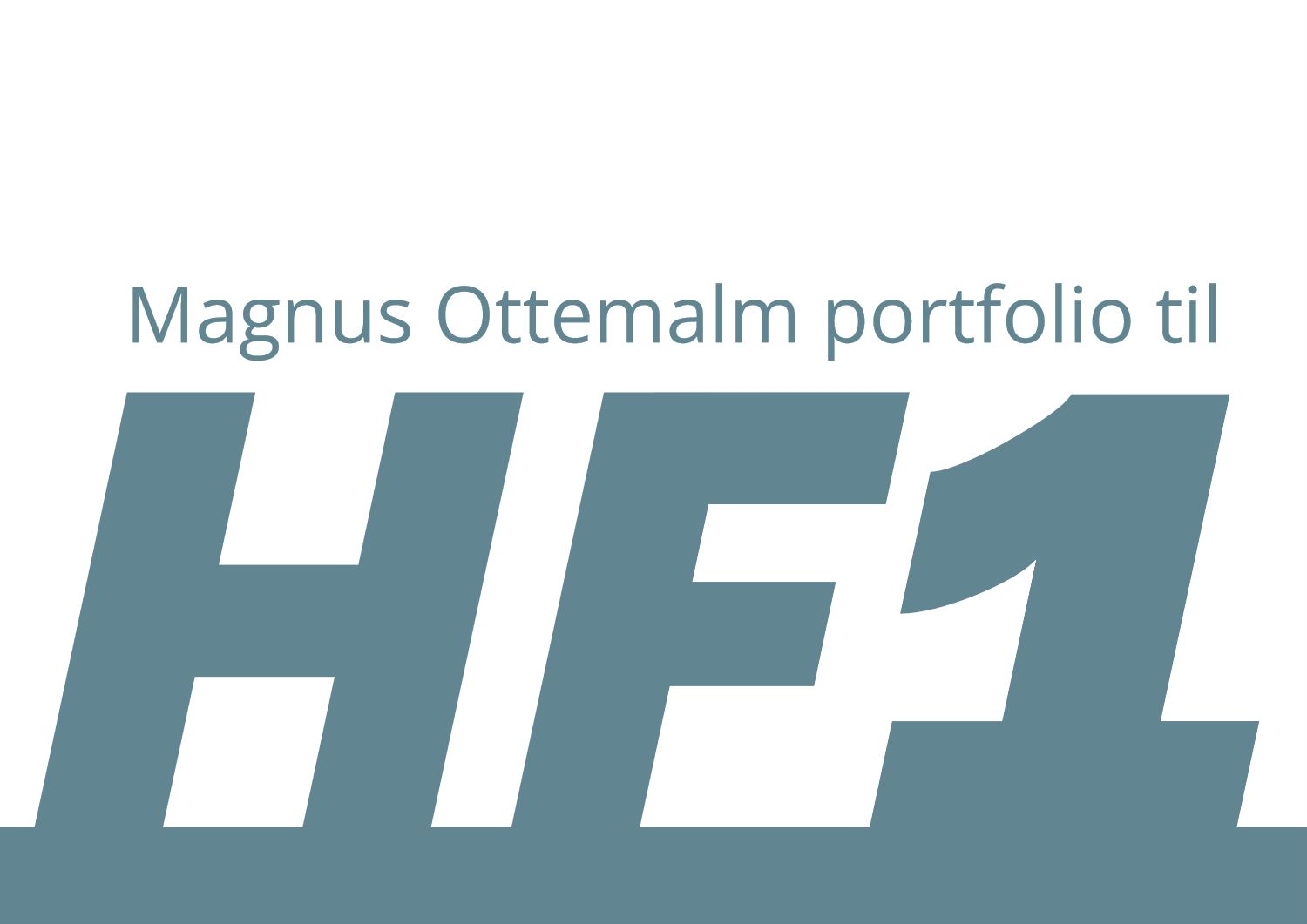 HF1 Arbejdsportfolio